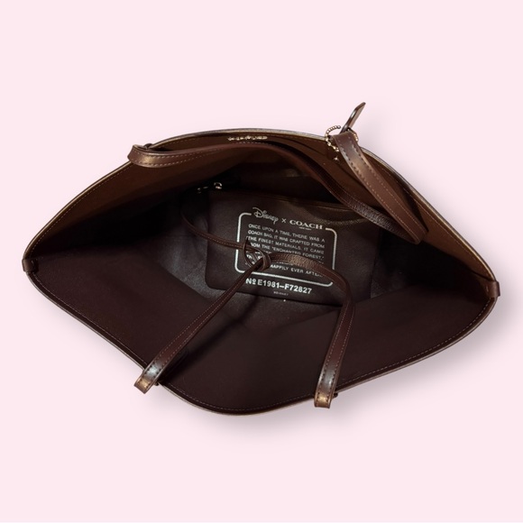 Women’s Designer Disney Snow White Pink Gemstone Reversible Coach Tote Bag - Picture 5 of 6